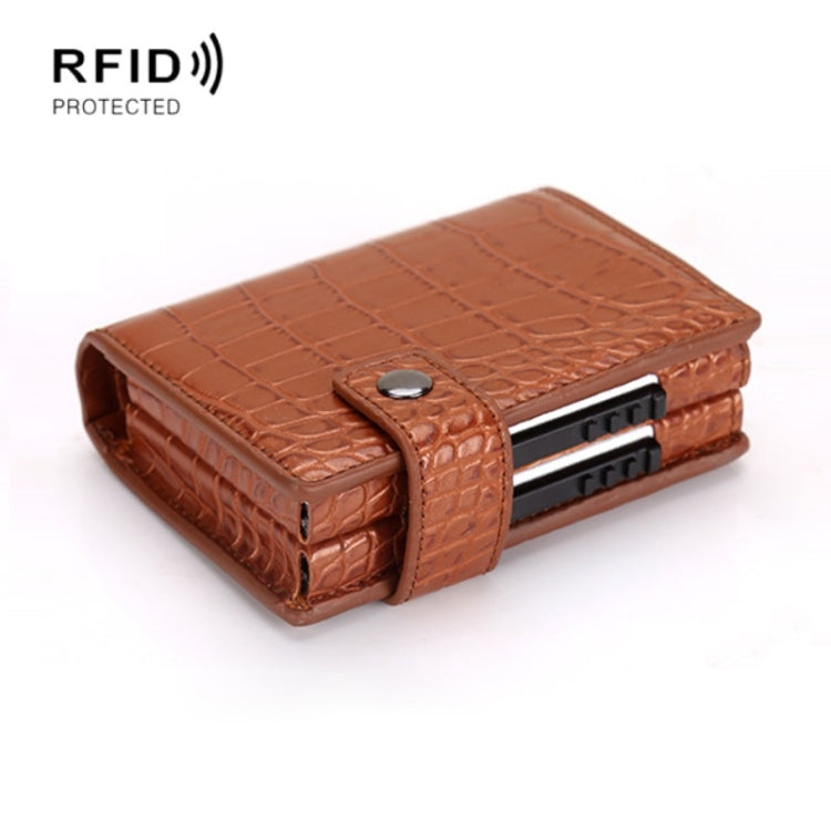 Dual Card Aluminum Alloy Card Box RFID Anti-Theft Wallet