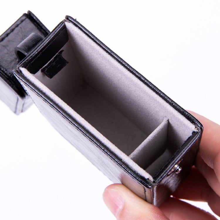 Men PU Leathe Retro Lighter Cigarette Box