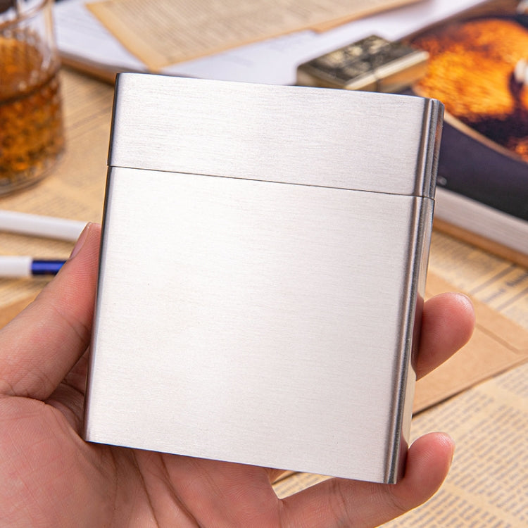 Men Stainless Steel Clamshell Business Cigarette Case