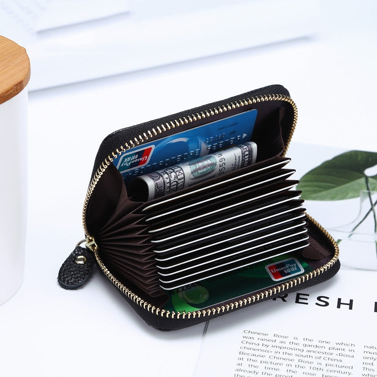 Business Multi-Position Zipper Organ Card Holder