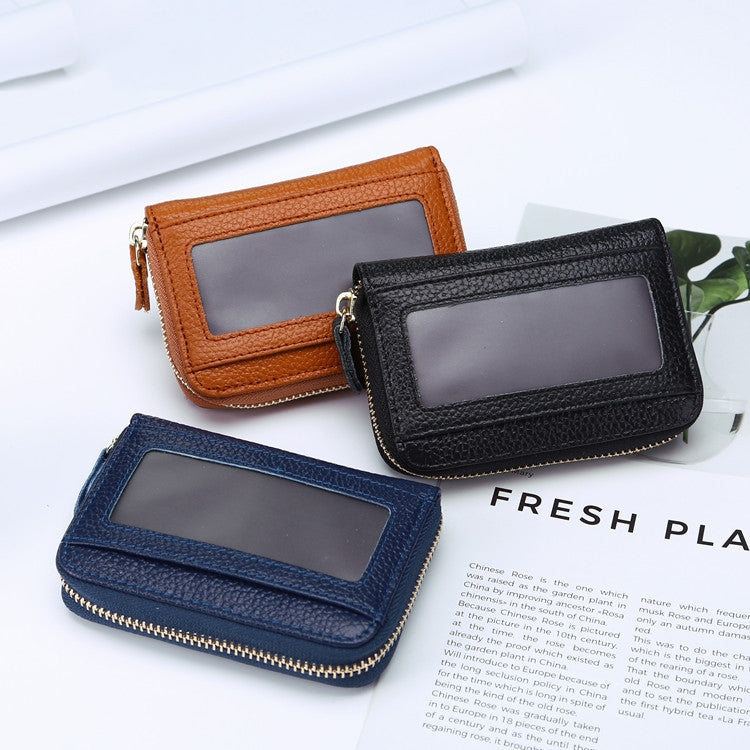 Business Multi-Position Zipper Organ Card Holder