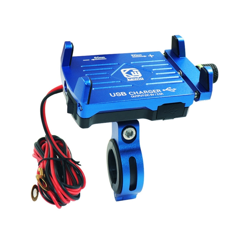 Kewig M6 Aluminum Alloy Motorcycle Mobile Phone Bracket Rechargeable With Switch Waterproof Stable Navigation Bracket