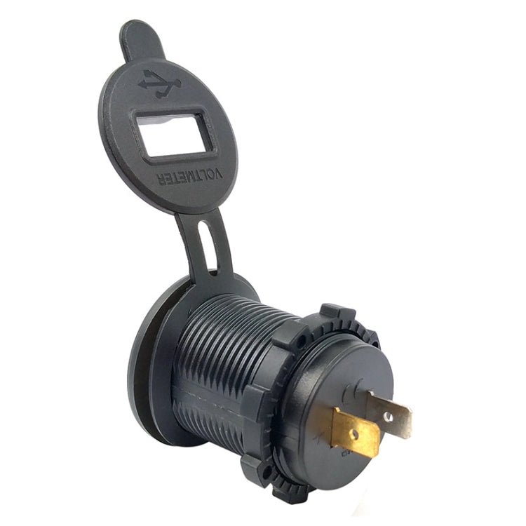 4.2A Dual USB With Voltage Display Mobile Phone Charger Socket Power Supply 12V Car Motorcycle