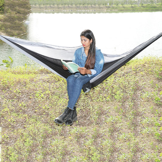 Outdoor Hammock Nylon Parachute Cloth Travel Camping Swing, Style: