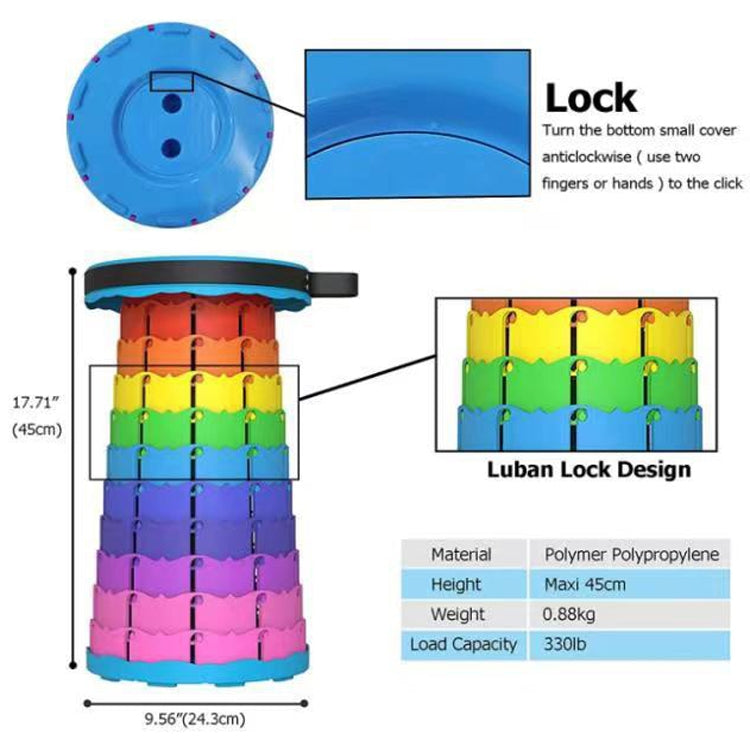 Outdoor Folding Telescopic Stool Portable Fishing Chair