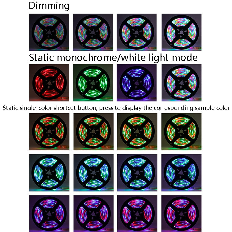 LED Light Strip 16 Color Remote Control RGB Light Belt USB Symphony Neon Decorative Soft Light Bar