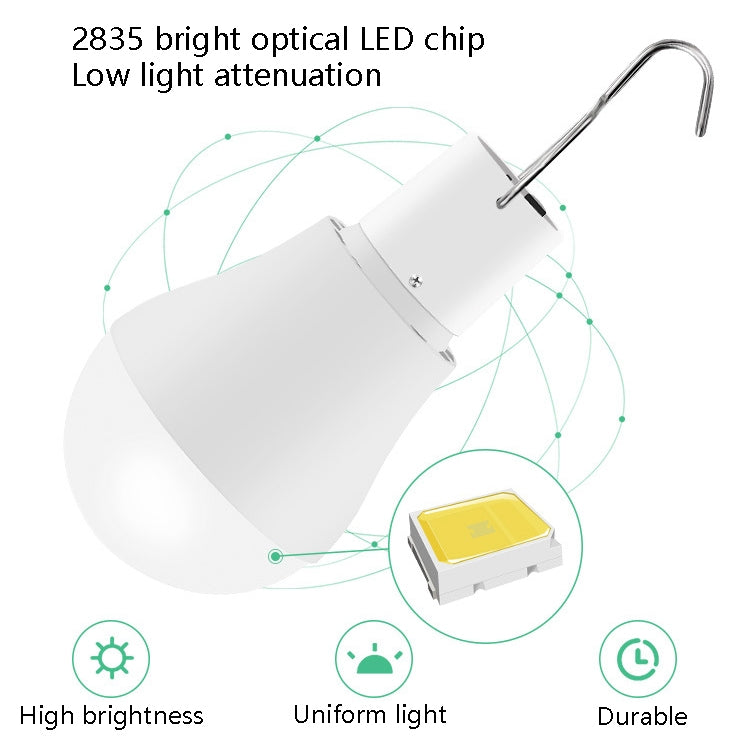 LED Solar Bulb USB Portable Outdoor Emergency Light Bulb Camping Lighting