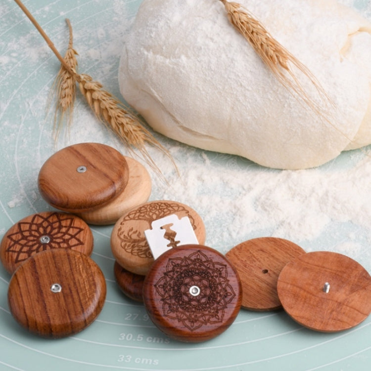 Bread Baguette Round Knife Wooden Double-Sided Bread Trimming Knife With 5 Blades