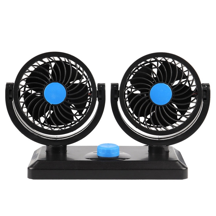 Car Fan Portable Mini Adjustable Car Double-Headed Electric Fan