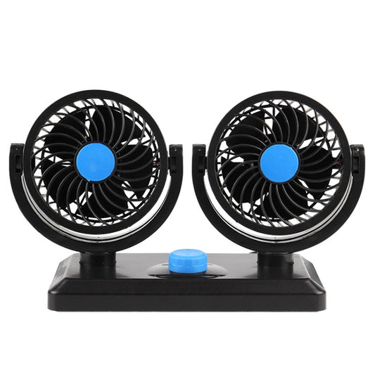 Car Fan Portable Mini Adjustable Car Double-Headed Electric Fan