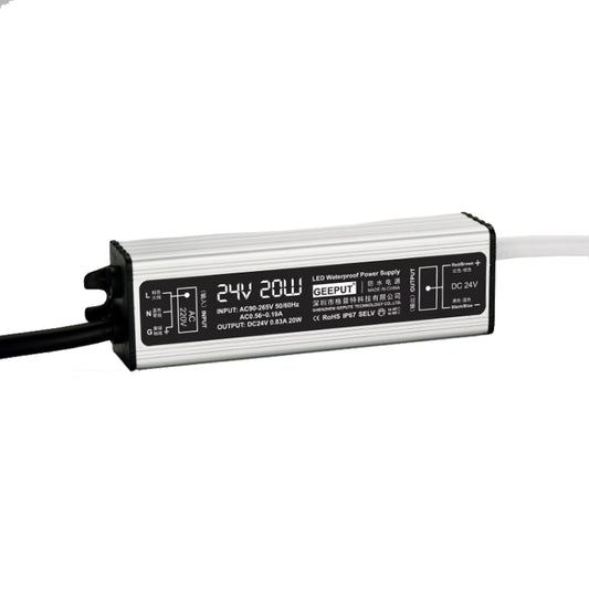 GEEPUT 220V To 24V LED Waterproof Power Supply Switch Transformer