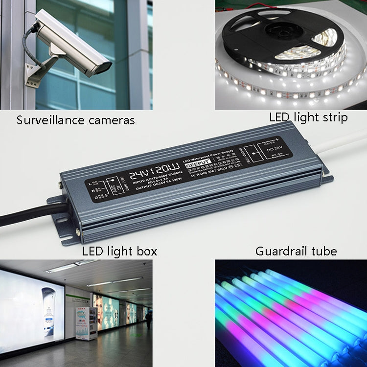 GEEPUT 220V To 24V LED Waterproof Power Supply Switch Transformer