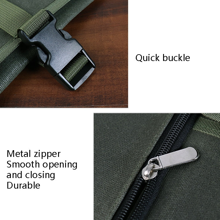 Oil Wax Canvas Roll Chef Knife Storage Bag