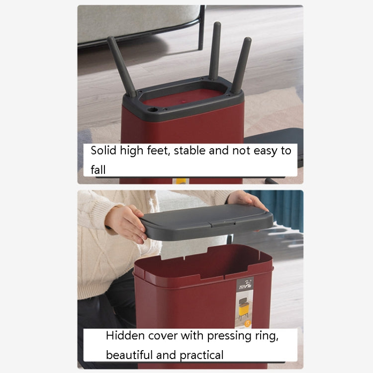 VitunHOO TG3450 Long Legs Trash Can Household Trash Can With Lid