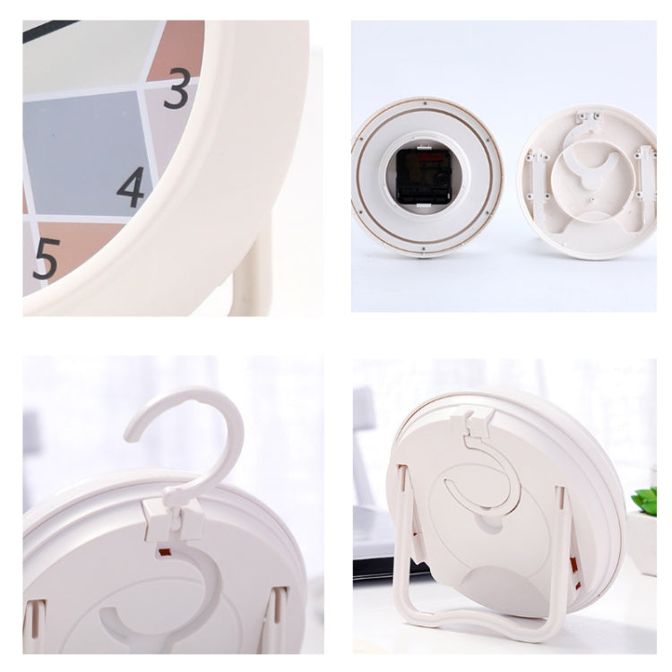 Round Waterproof Wall Clock Kitchen And Bathroom Desktop Clock Ornaments