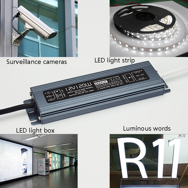 GEEPUT 220V Turn 12V LED Waterproof Power Supply Transformer