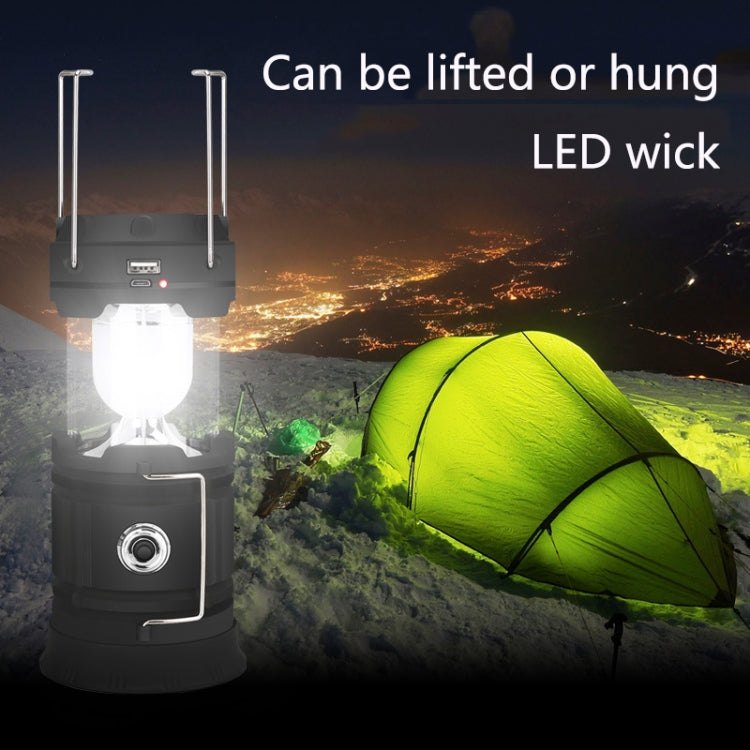5803 Solar Camping Lamp Outdoor LED Emergency Portable Light Support USB Output