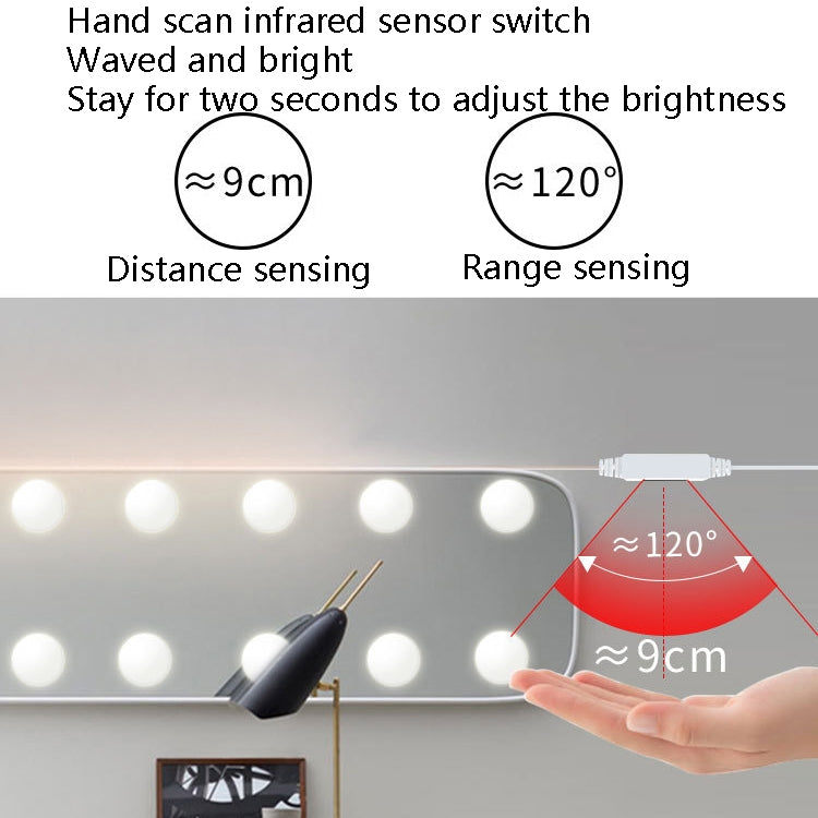 LED Makeup Mirror Light Beauty Fill Light Hand Sweep Sensor Mirror Front Light