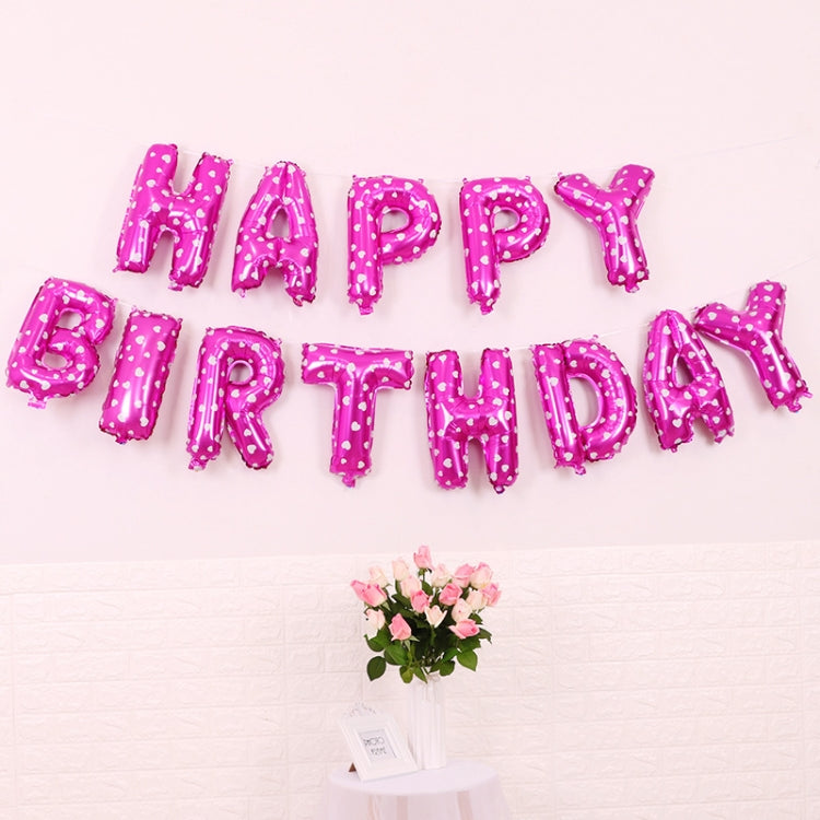 2 PCS 16 Inch Happy Birthday Letter Aluminum Film Balloon Birthday Party Decoration Specification：