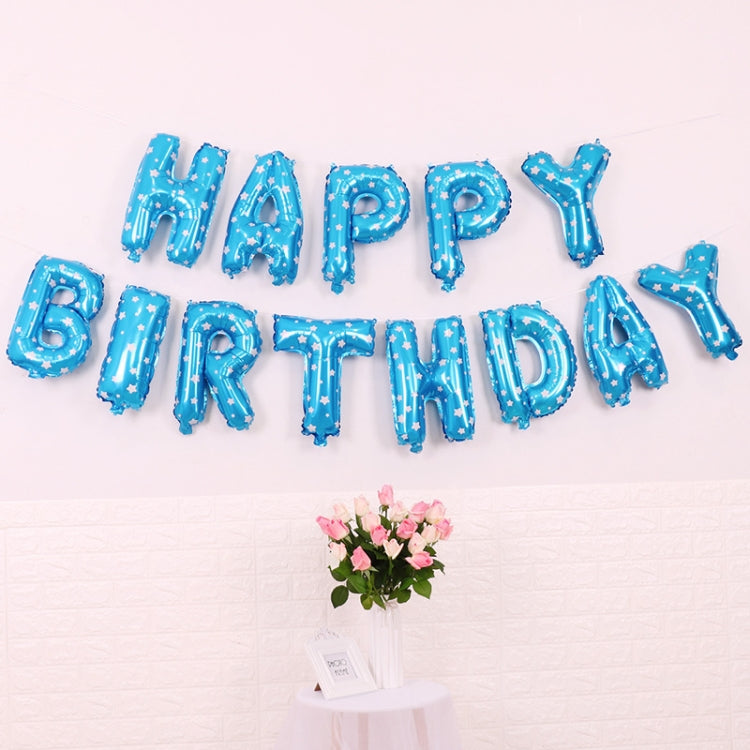 2 PCS 16 Inch Happy Birthday Letter Aluminum Film Balloon Birthday Party Decoration Specification：