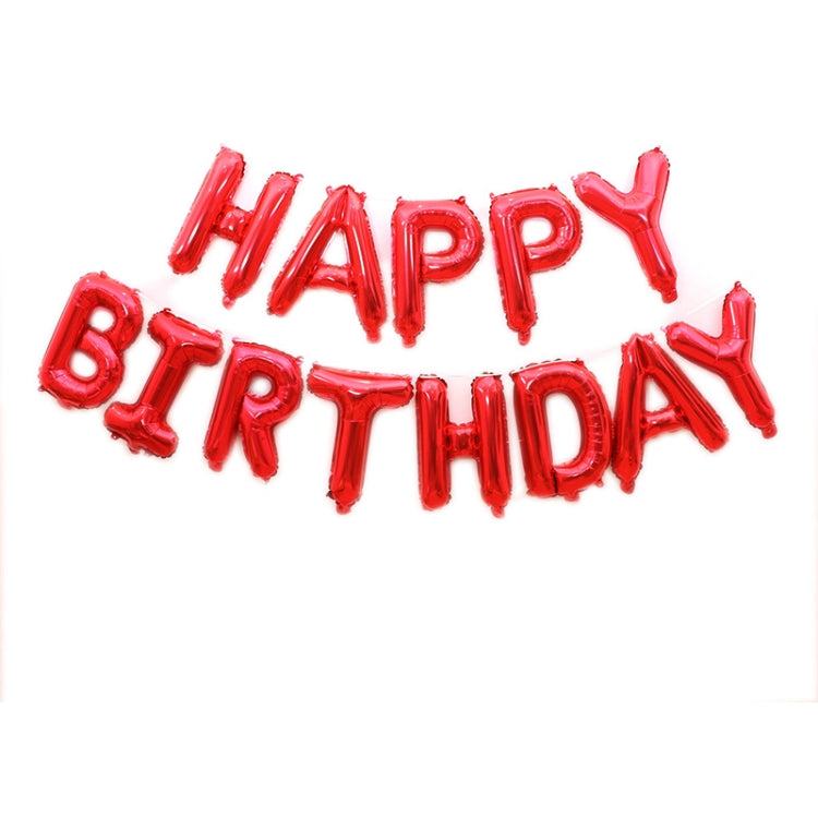 2 PCS 16 Inch Happy Birthday Letter Aluminum Film Balloon Birthday Party Decoration Specification：