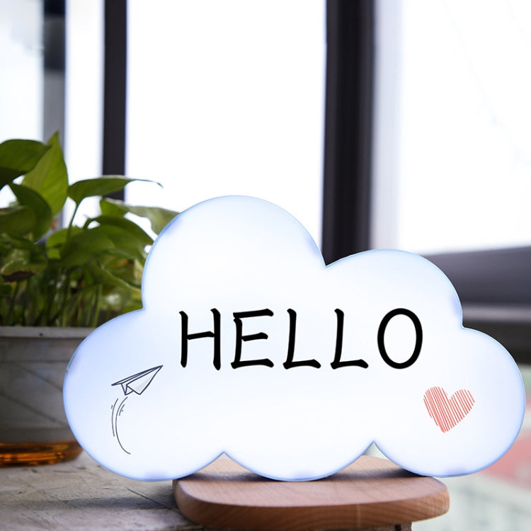 HS-007 LED Letter DIY Cloud Erasable Message Board Confession Lamp