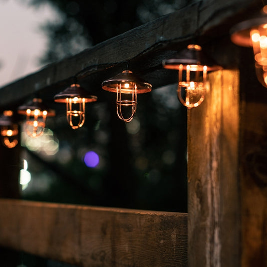 Solar Outdoor Corridor Light String IP65 Iron Festival Decoration String Lights