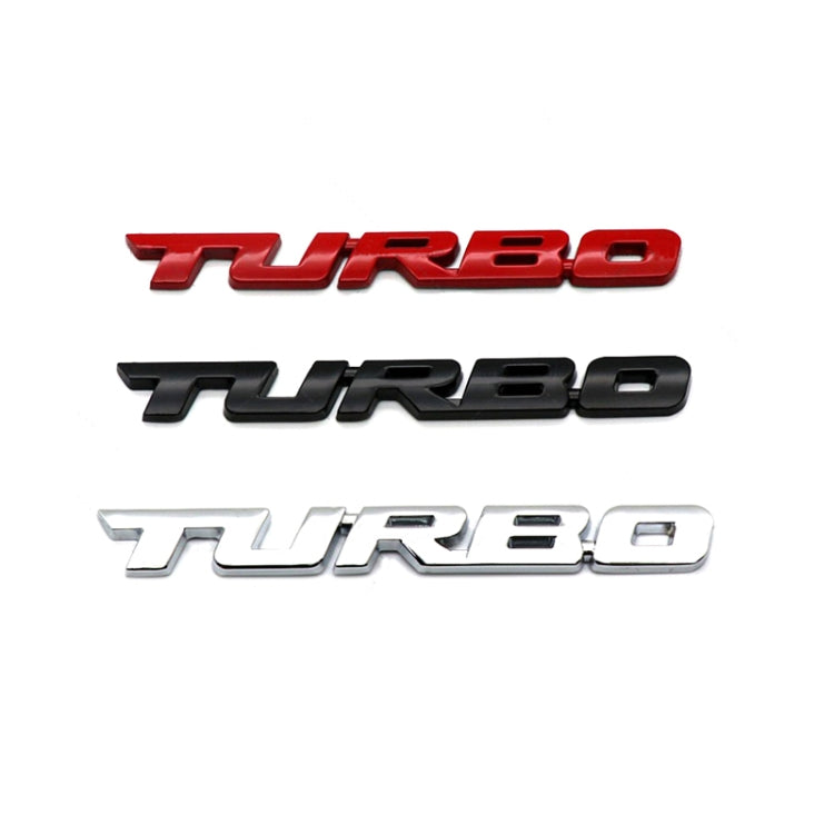 8 PCS Car Alloy Modified Turbocharged TURBO Metal Car Sticker Sports Body Sticker Car Tail Label Side Decoration Sticker
