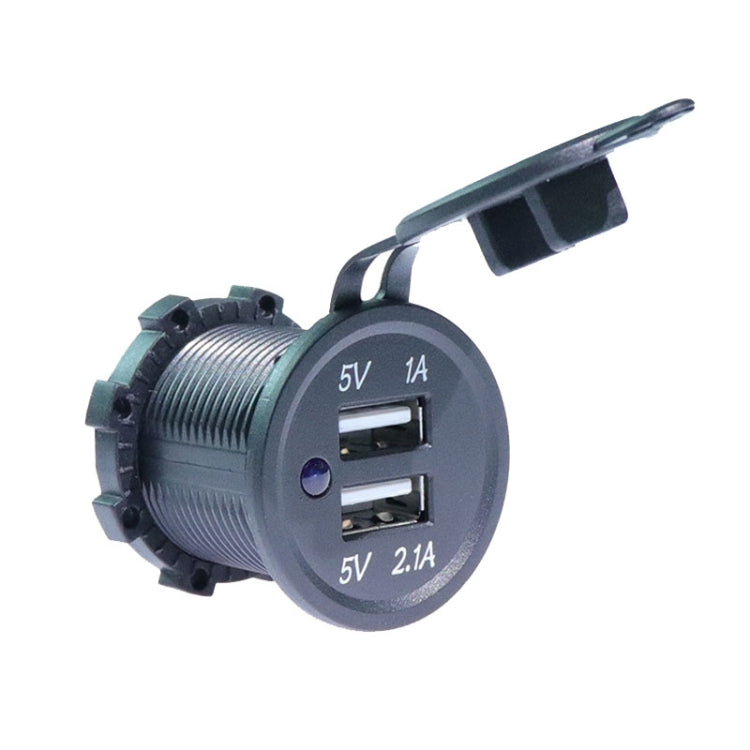 Car Motorcycle Ship Modified USB Charger 5V 3.1A With Blue LED Lamp Display Waterproof And Dustproof Car Charger