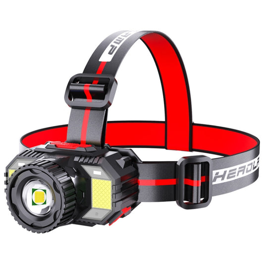 TG-TD009 LED Strong Headlamp Head-Mounted USB Rechargeable Zoom Sensor Headlamp