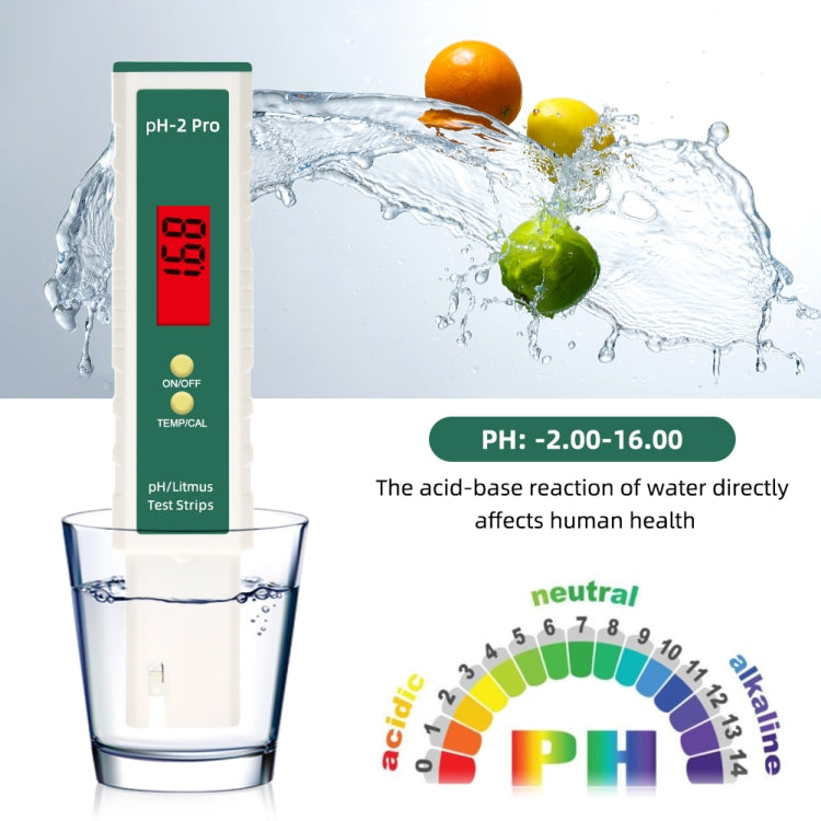 PH-2 Pro Litmus Tester Litmus Test Paper Color Change PH Meter Water Quality Meter