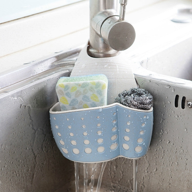 Kitchen Sponge Drain Holder Wheat Fiber Storage Rack Basket Wash Cloth Toilet Soap Shelf Organizer
