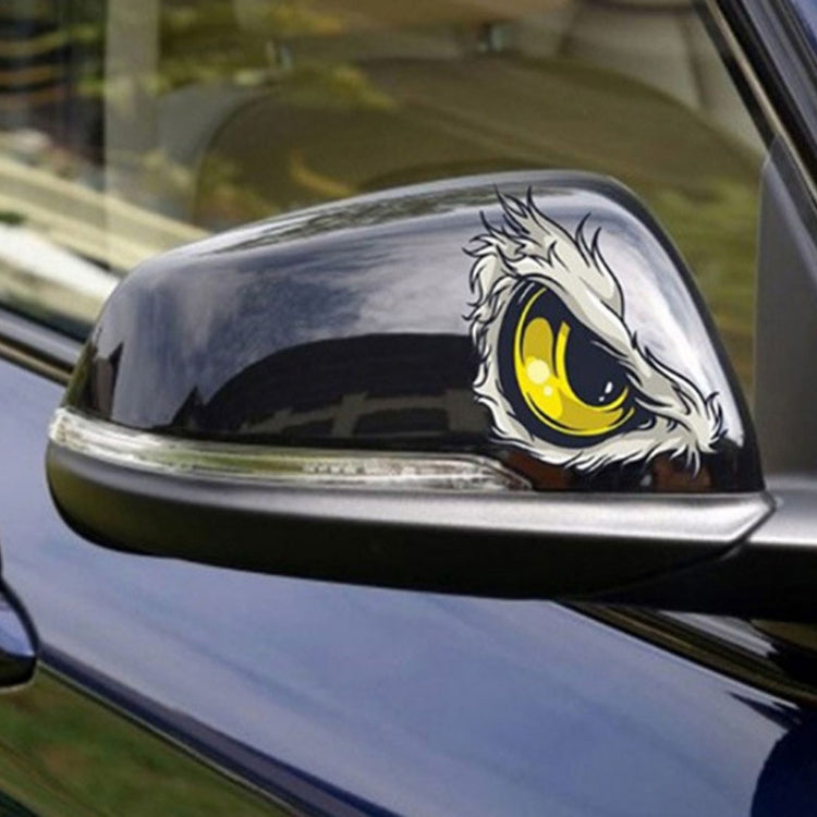 1pc Car Reflective Car Sticker Rearview Mirror Eye Funny Sticker 3D Scratch Blocking Body Sticker Decorative Sticker