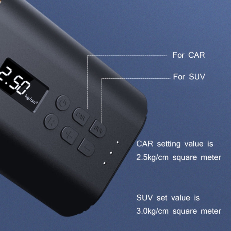 YANTU A31 Car Smart Digital Display Air Pump Electric Portable Tire Pump, Specification：