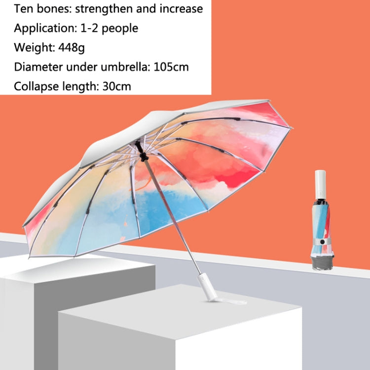 3021 Automatic Rain And Sun Dual-Purpose Umbrella Sun-Proof And Anti-Rebound Folding Umbrella