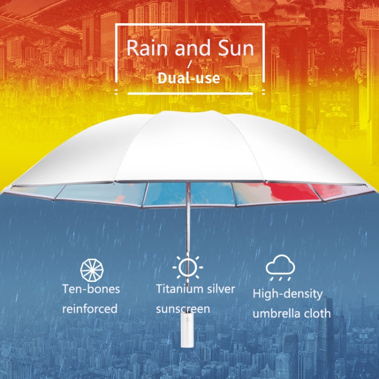 3021 Automatic Rain And Sun Dual-Purpose Umbrella Sun-Proof And Anti-Rebound Folding Umbrella