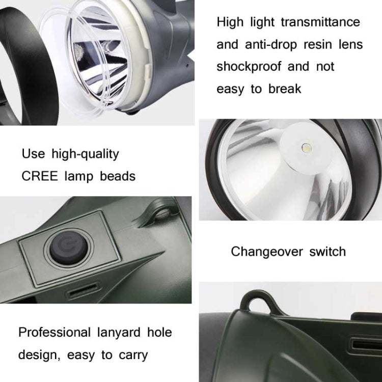 YAGE YG-5710 5W LED Waterproof Glare Flashlight Outdoor Rechargeable Lighting Portable Lamp, CN Plug