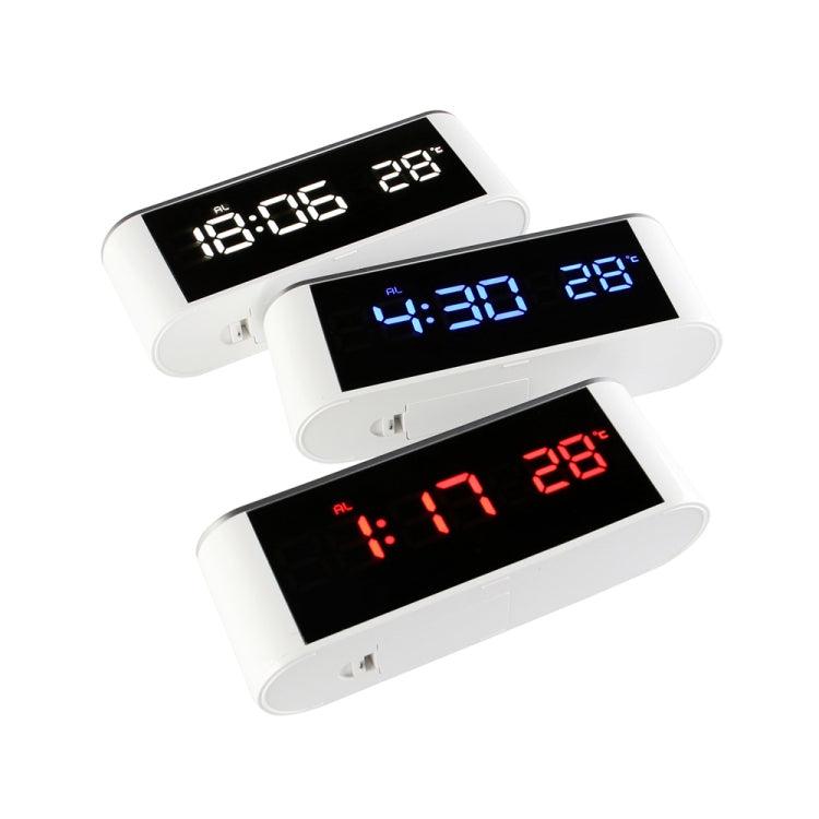 Home LED Mirror Multifunction Electronic Clock Mirror Clock Household Thermometer
