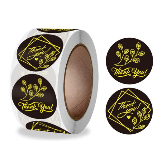 Thank You Hot Stamping Sticker Floral Wedding Gift Decoration Label