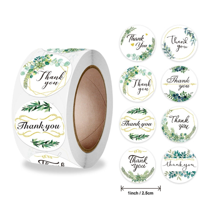 2 Rolls Thank You Floral Sticker Wedding Gift Decoration Label