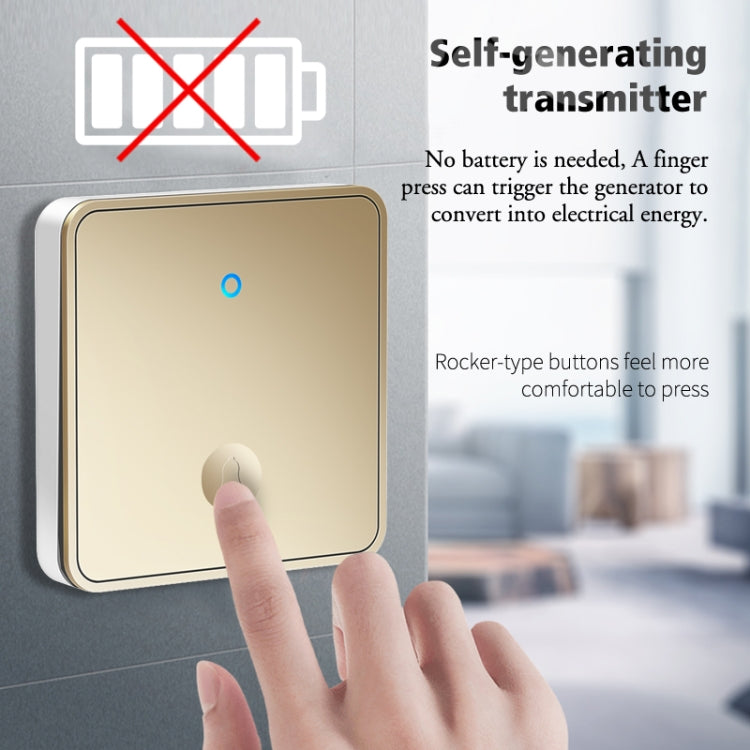 CACAZI FA50 1 For 1 Push-button Self-generating Wireless Doorbell