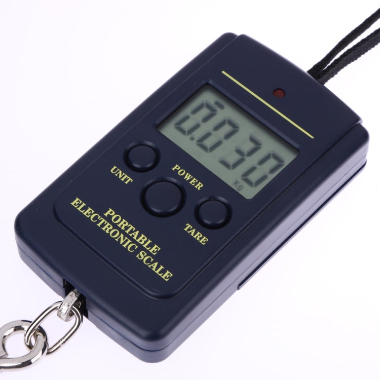 10g Mini Digital Fishing Scale Travel Weighting Steelyard Hanging Electronic Hook Scale Kitchen Weight Tool, Capacity:40kg