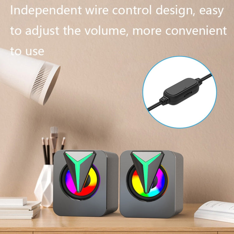 FT-25-1 RGB Colorful Lighting Desktop Computer Speaker