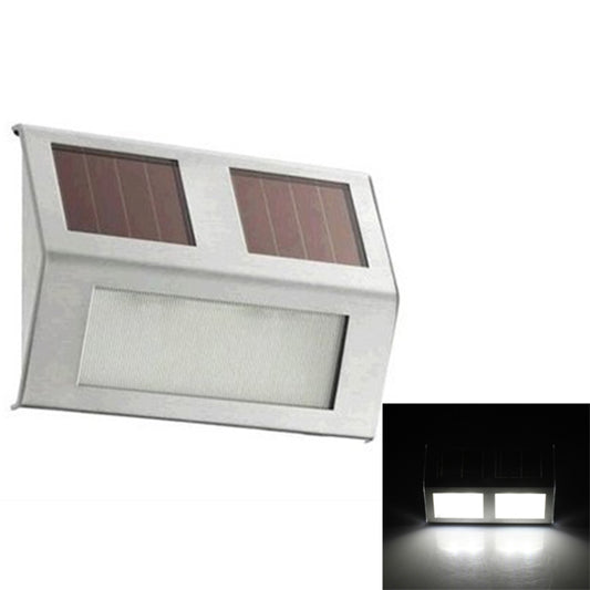 2 LEDs Solar Powered Light Sensor Control IP44 Waterproof LED Wall Lamp Outdoor Patio Yard Pathway Garden Stairs Step Night Security Lighting