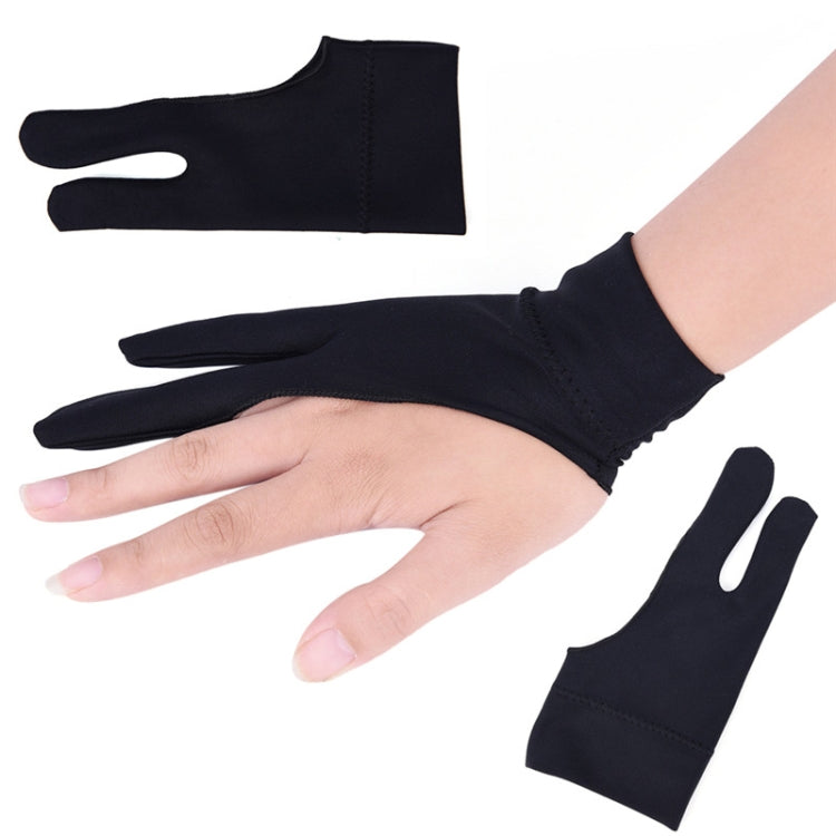 2 Finger Anti-fouling Drawing Glove for Graphics Drawing Tablet, Both for Right and Left Hand