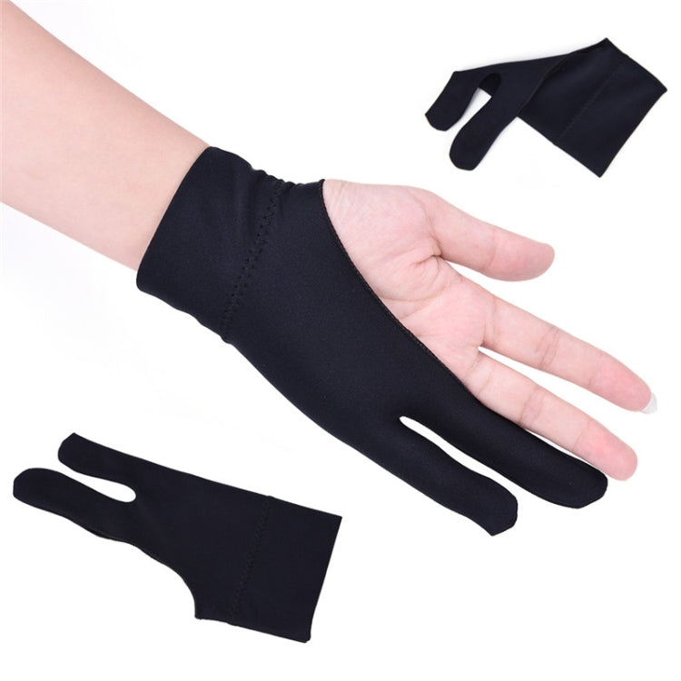 2 Finger Anti-fouling Drawing Glove for Graphics Drawing Tablet, Both for Right and Left Hand