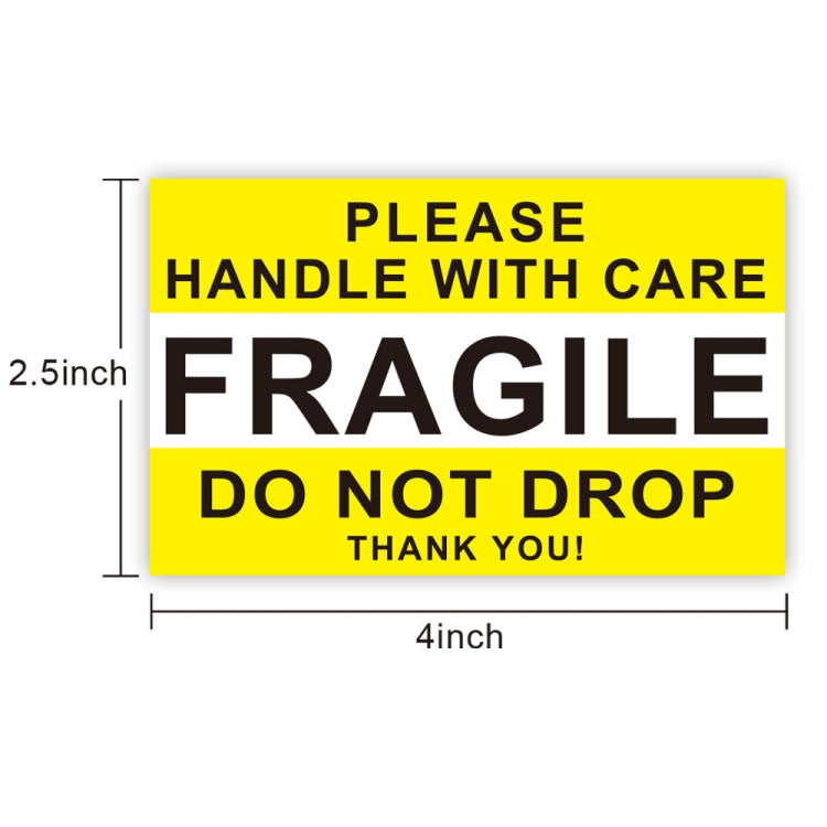 Handle With Care Fragile Warning Sticker Label