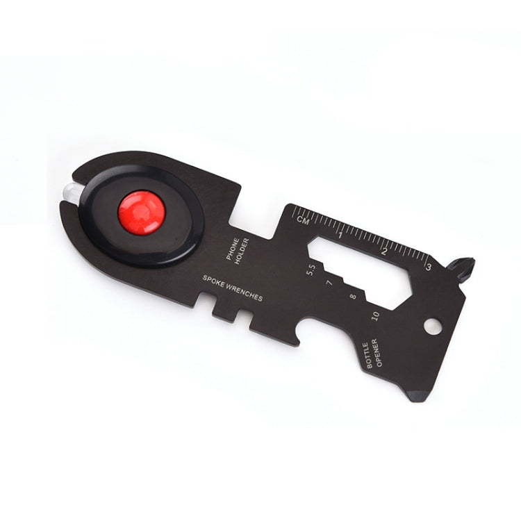 8 In 1 Stainless Steel Multi-Function Tool Card Camping Survival Card With Light