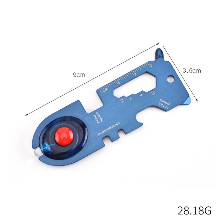 8 In 1 Stainless Steel Multi-Function Tool Card Camping Survival Card With Light