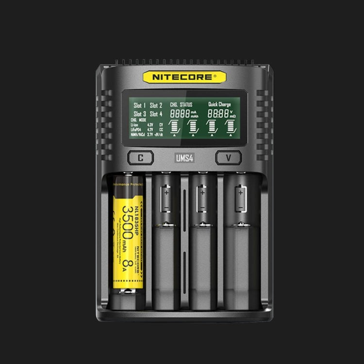 NITECORE Fast Lithium Battery Charger, US Plug